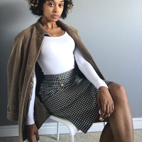 Midi Houndstooth Vintage Skirt 🖤 - Picture 6 of 8